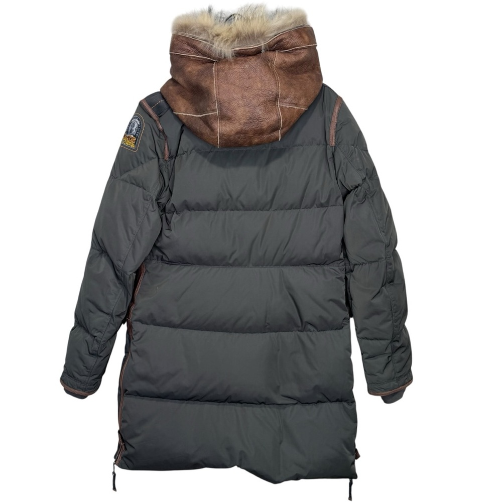 Parajumpers Long Bear Special Edition Shearling Fur Trim Coat Size Medium - Picture 5 of 16